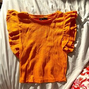 Vibrant Zara Ruffle Sleeves Top